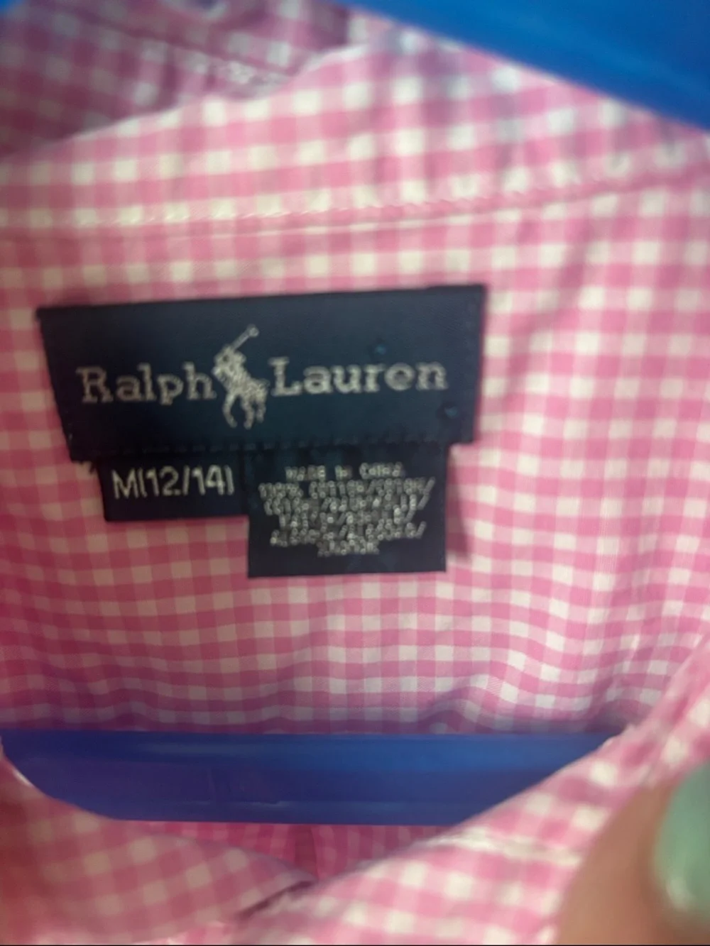 Ralph Lauren Pink & Blue Gingham Button-Down Shirts - Picture 2 of 8